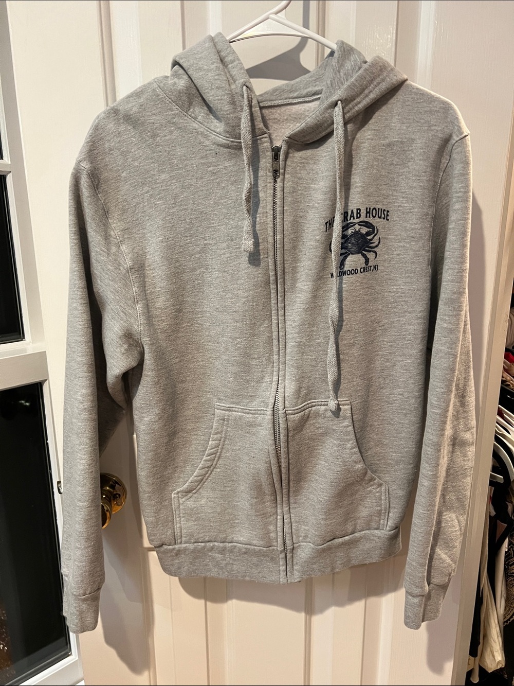 Tultex Light Gray Full-Zip Hoodie with Silver Zipper